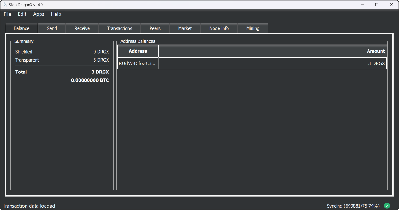 SilentDragonX 1-click mining screenshot